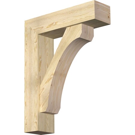 Ekena Millwork Legacy Block Rough Sawn Bracket w/ Offset Brace, Douglas Fir, 8"W x 30"D x 38"H BKT0806X30X38LEC05RDF